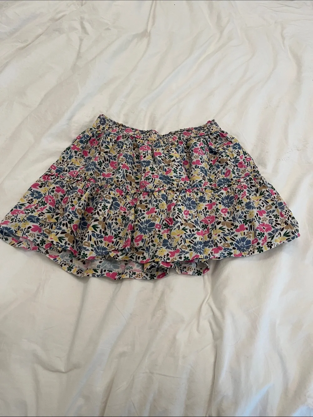 GAP Floral Ruffle Skort - Pink, Blue & Cream